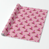 Roze Heks Pet Cadeaupapier (Uitgerold)