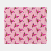 Roze Heks Pet Fleece Deken (Voorkant (Horizontaal))