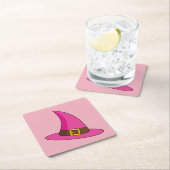 Roze Heks Pet Kartonnen Onderzetters (Insitu)