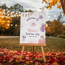 Roze Heks Spooky One Welkom Bord 40x50cm