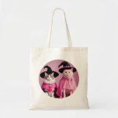 Roze Heksen Katten Halloween Schattige Sweetie Tote Bag (Voorkant)