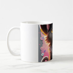 Roze Heksenkat Halloween Koffiemok