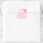 Roze helder bloem sticker bruiloft feest cadeautag (Tas)