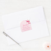 Roze helder bloem sticker bruiloft feest cadeautag (Envelop)