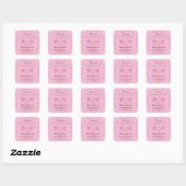 Roze Helder en vet Bruiloft classic ronde sticker (Vel)