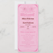 Roze Helder en vet huwelijksprogramma (Voorkant)