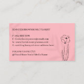 Roze, helder, waarop de ventilator met handen word visitekaartje (Achterkant)