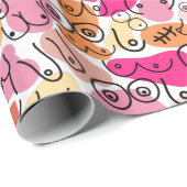 Roze heldere babydamesdouche voor verpakkingspapie cadeaupapier (Rol Hoek)