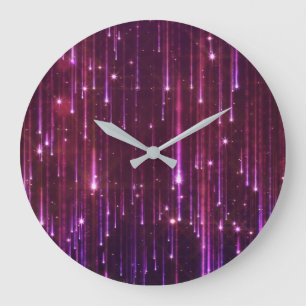 Roze heldere deeltjes grote klok
