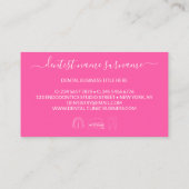 Roze heldere, zachte tandheelkundige kunst visitekaartje (Achterkant)