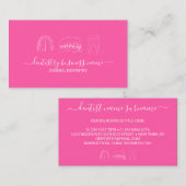 Roze heldere, zachte tandheelkundige kunst visitekaartje (Voorkant / Achterkant)