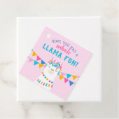 Roze Hele Llama Leuk Verjaardagsfeest Bedankjes Labels (In situ)