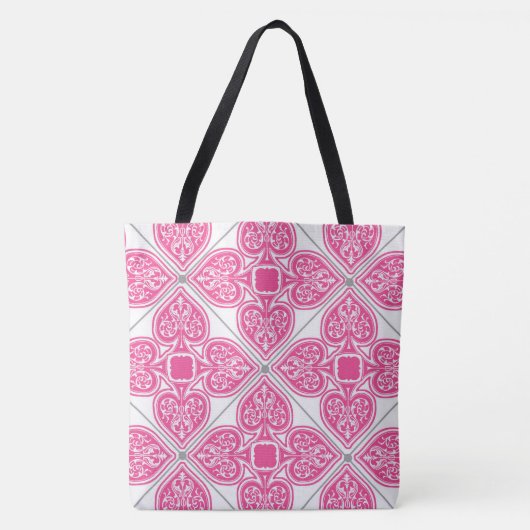 Roze helemaal over de Zak van het Lichaam Tote Bag (Voorkant)