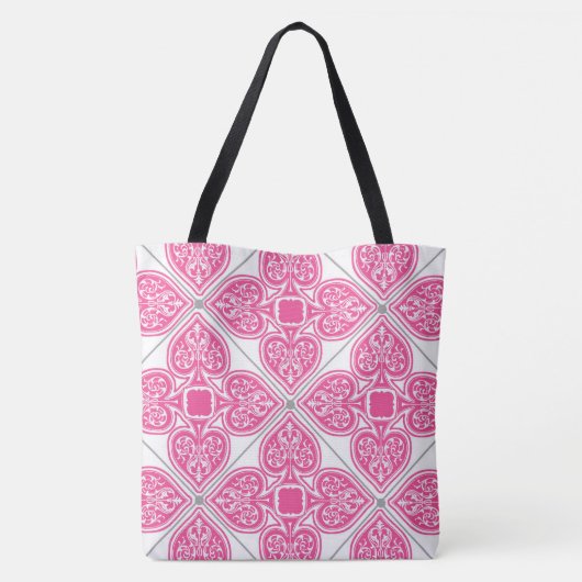 Roze helemaal over de Zak van het Lichaam Tote Bag (Achterkant)
