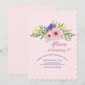 Roze Helling Uitnodiging (Voorkant / Achterkant)