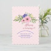 Roze Hellingsuitnodiging Kaart (Staand voorkant)