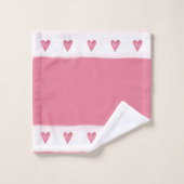Roze hematocriet Baby Liefde met naam Bad Handdoek (Wasdoekje)