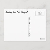 Roze hemd 's nachts!  over het meer van Sunapee Briefkaart (Achterkant)