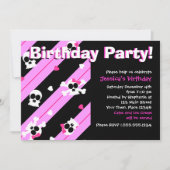 Roze hemdjes en harten Birthday Party Kaart (Voorkant)