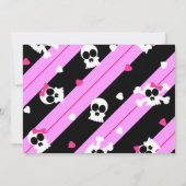 Roze hemdjes en harten Birthday Party Kaart (Achterkant)