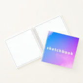 Roze Hemel Achtergrond Vierkante Spiraalvormige Ku Notitieboek (Binnen)