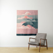 Roze hemel Een zuiver en uniek stukje luchtvisie Wandkleed (In situ)