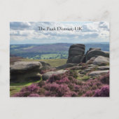 Roze hemel en steen briefkaart (Voorkant)