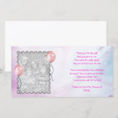 Roze hemel Hartelijk dank voor uw kaartje voor een Bedankkaart (Voorkant / Achterkant)