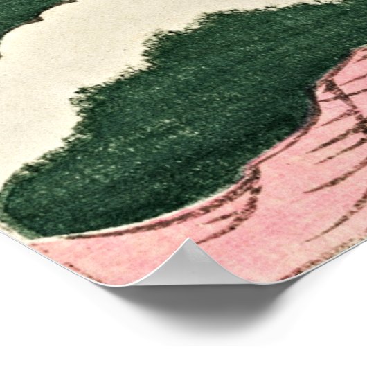  Roze Hemel - Japanse Retro Serenity Poster (Hoek)