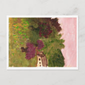 Roze hemel, landschap, huis, briefkaart (Voorkant)