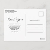 Roze Hemel met Citroengele Regenboog Dank U Briefkaart (Achterkant)