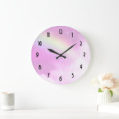 Roze Hemel met Citroengele Regenboog Grote Klok (Huis)