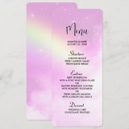 Roze Hemel met Citroengele Regenboog Kaart