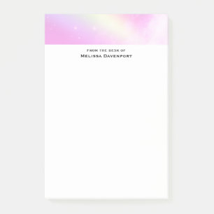 Roze Hemel met Citroengele Regenboog Post-it® Notes