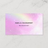 Roze Hemel met Citroengele Regenboog Visitekaartje (Voorkant)