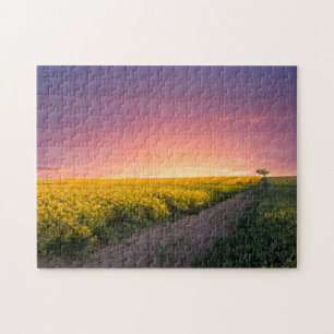 Roze hemel 's nachts legpuzzel