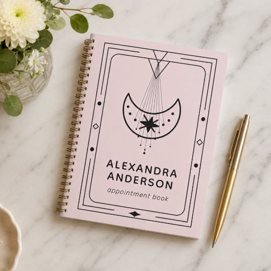 Roze Hemel Sterren Halvemaan Afspraak Planner