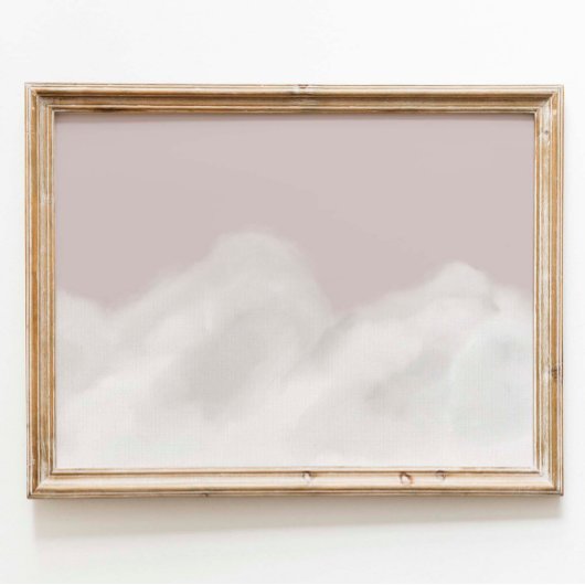 Roze hemel vintage poster