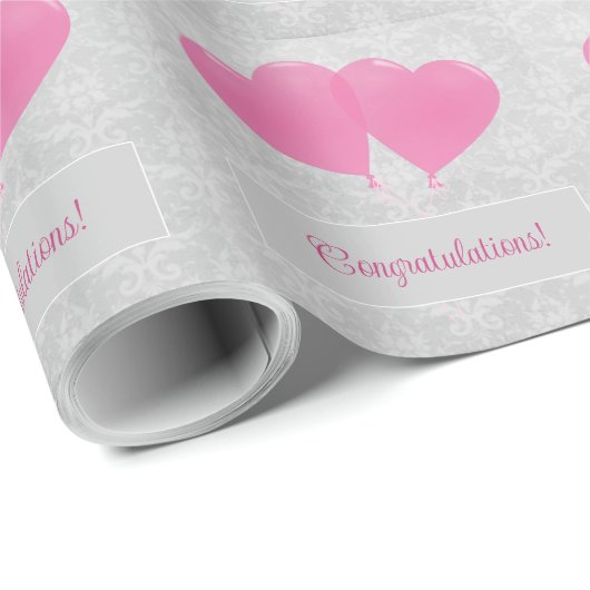 Roze hemelballonnen Wrapping Paper Cadeaupapier (Rol Hoek)