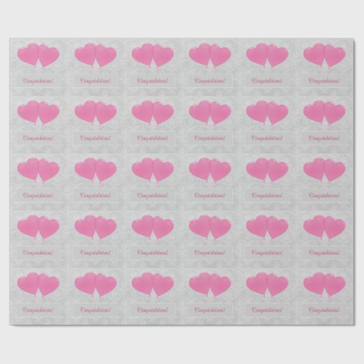 Roze hemelballonnen Wrapping Paper Cadeaupapier (Vlak)