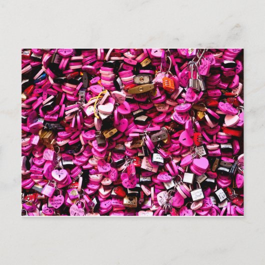 Roze hemelse vergrendelingen in Verona Briefkaart (Voorkant)