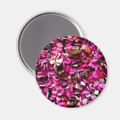 Roze hemelse vergrendelingen in Verona Magneet (Voorkant / Achterkant)