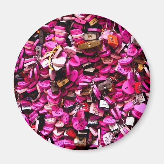 Roze hemelse vergrendelingen in Verona Magneet (Voorkant)