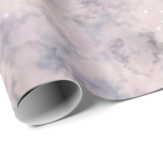 Roze Hemelse Verjaardag Magische Waterverf Cadeaupapier (Rol Hoek)