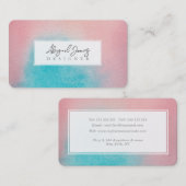 Roze hemicycle Prachtige Waterverf Sky Afsprakenkaartje (Voorkant / Achterkant)