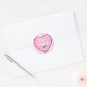 Roze Hen Party Ronde Sticker (Envelop)