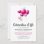 Roze Herdenkingsdienst Funeraire Kaart (Voorkant)