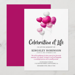 Roze Herdenkingsdienst Funeraire Kaart