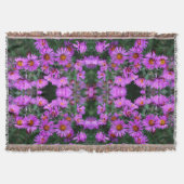 Roze Herfst Aster Flowers Abstract Deken (Voorkant)