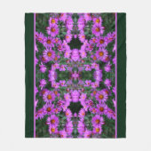 Roze Herfst Aster Flowers Abstract Fleece Deken (Voorkant)